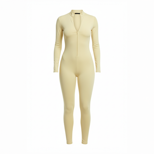Thermal Mock Neck Jumpsuit