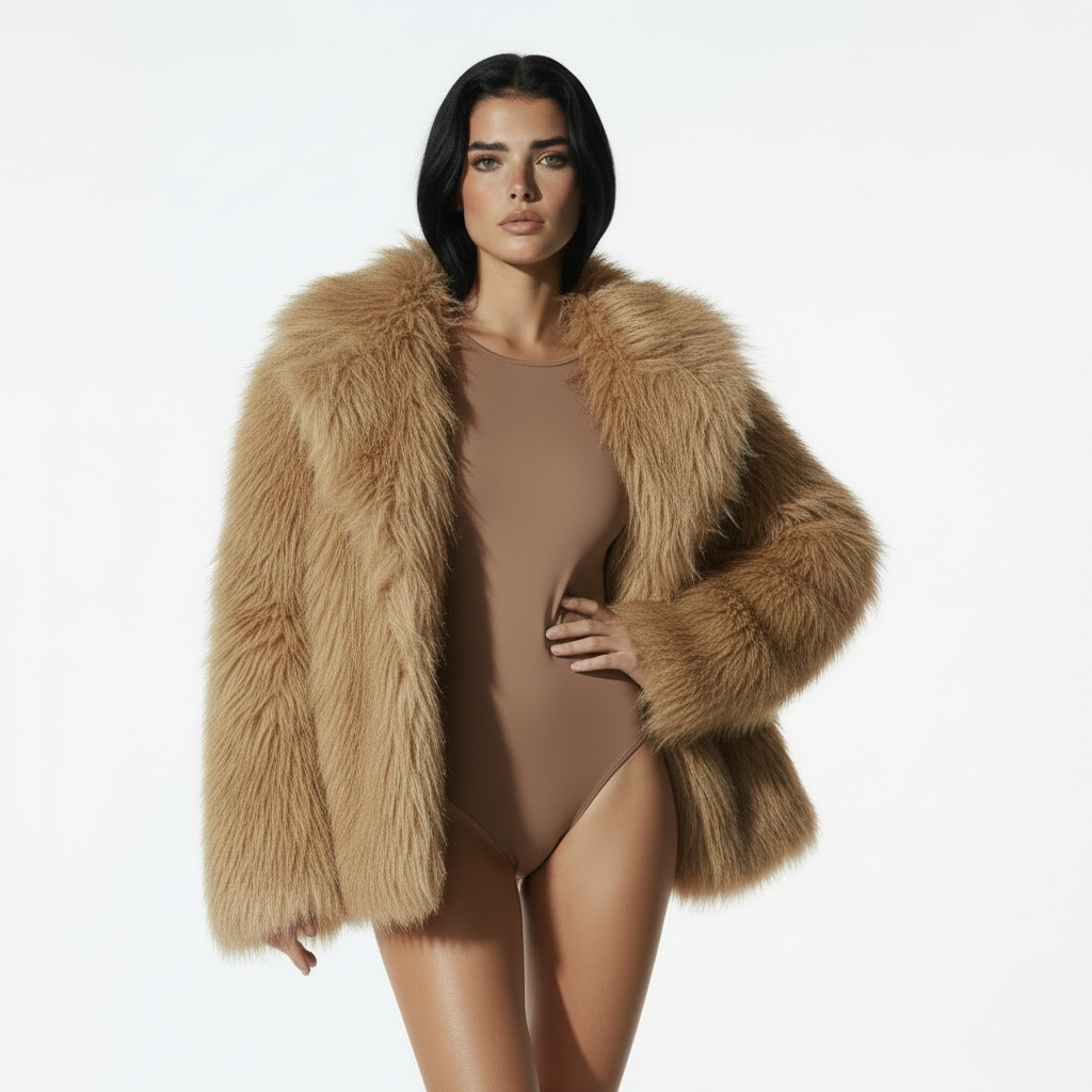 Cloud Lapel Plush Coat