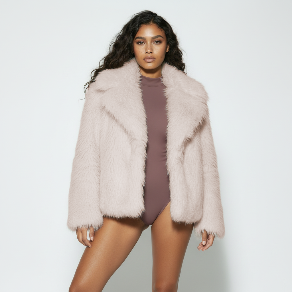 Cloud Lapel Plush Coat