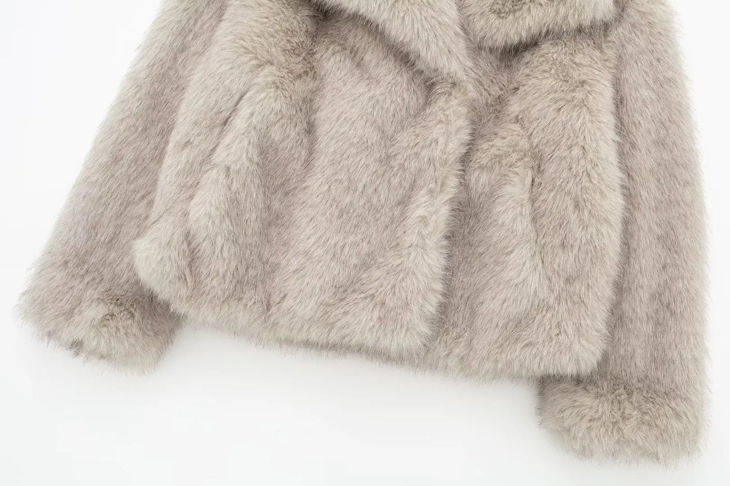 Cloud Lapel Plush Coat