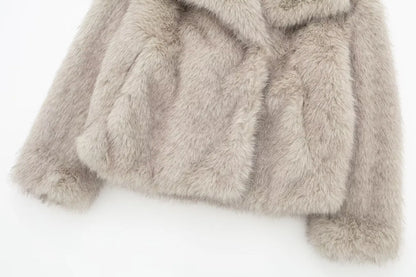 Cloud Lapel Plush Coat
