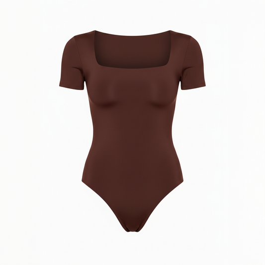 Short Sleeve Square Neck Bodysuit