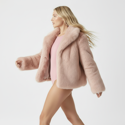 Cloud Lapel Plush Coat