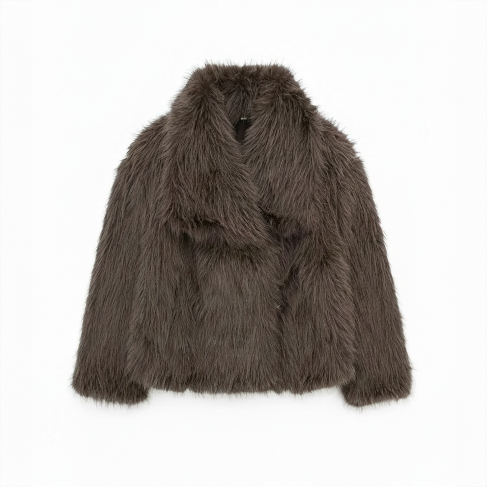 Cloud Lapel Plush Coat