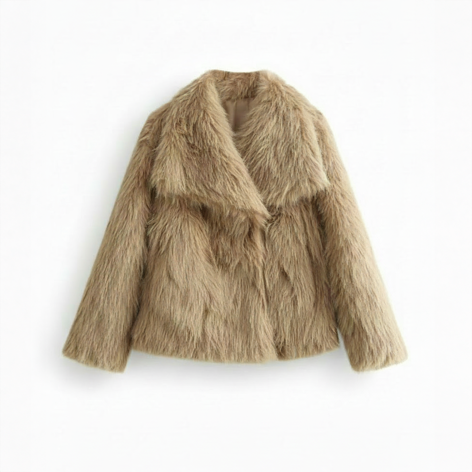 Cloud Lapel Plush Coat