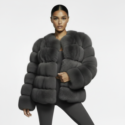 Faux Fur Mink Coat