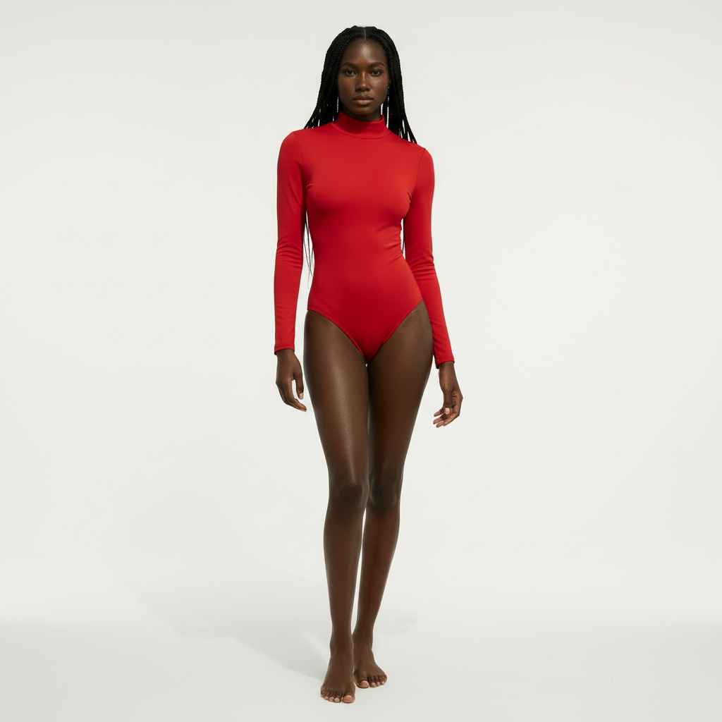 Mock Neck Long Sleeve Bodysuit