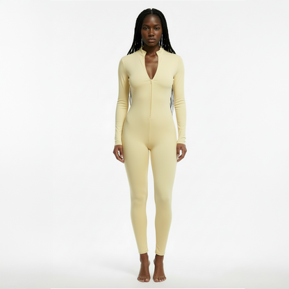 Thermal Mock Neck Jumpsuit