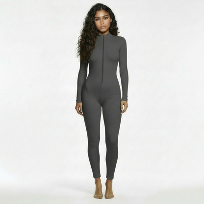 Thermal Mock Neck Jumpsuit